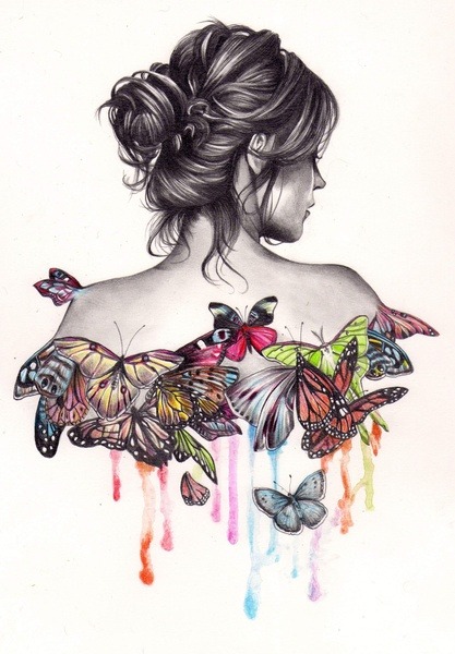 wordsnquotes:  bestof-society6:  ART PRINTS BY KATEPOWELLART  Butterfly Effect This