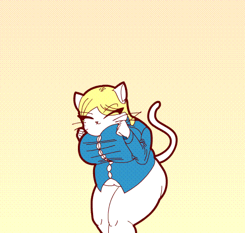 mr-snacks:   I’m a couple days late, but here is a 4 of july animation! One of Mary’s  favorite things to do when she expands is buy tops that are too big for  her and then tear through them with her growing boobs, especially if it  involves popping