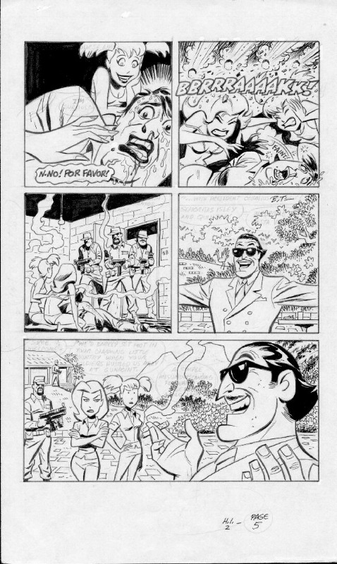 cooketimm:    Some b/w pages from Harley &amp; Ivy #1-3 (2004), part 2Inks by