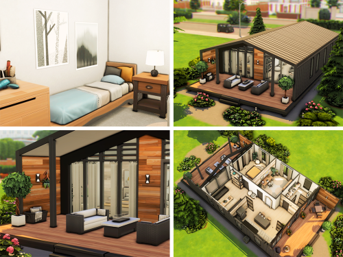 Ashdale (NO CC)I saw this house on Pinterest and fell in love. Container, contemporary and black, 