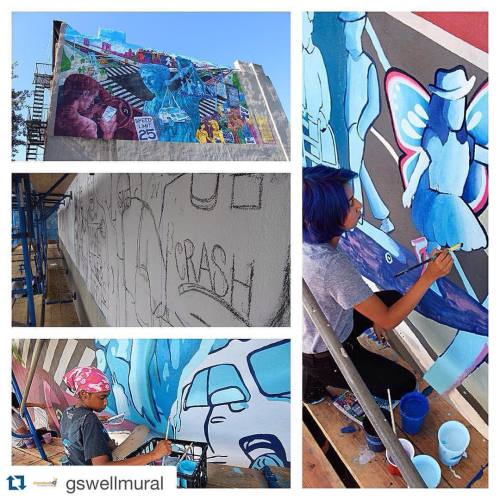 #Repost from @gswellmural ・・・ Here are some in-process and final shots of our &ldquo;Justice at the 