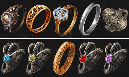 panzerfluch: swordofmoonlight: DARK SOULS III >> Rings Off the top of my head, from left to right in descending order: Keep reading  bling bling~ 