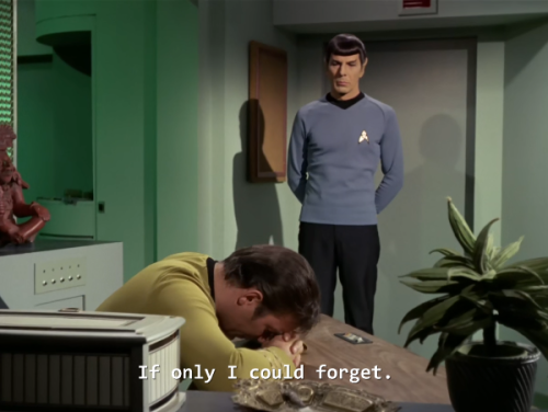 shylocks:there’s romantic music playing as spock mind melds with him. i wonder what this all m