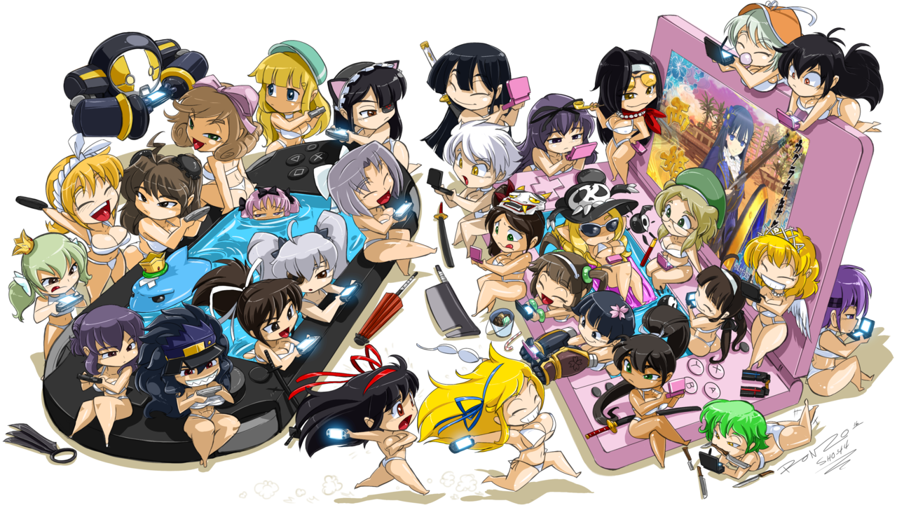 shonuff44: Senran Kagura DOUBLE PAGE SPREAD     This pic was used in my friend Crybringer’s
