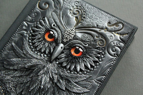 culturenlifestyle:  Handcrafted Fairytale Book Covers by Mandarin DuckJewelry designer Aniko Kolesnikova, best known as Mandarin Duck is recognized for her whimsical, sophisticated, ornate work featuring mystical and exotic creatures, such as owls