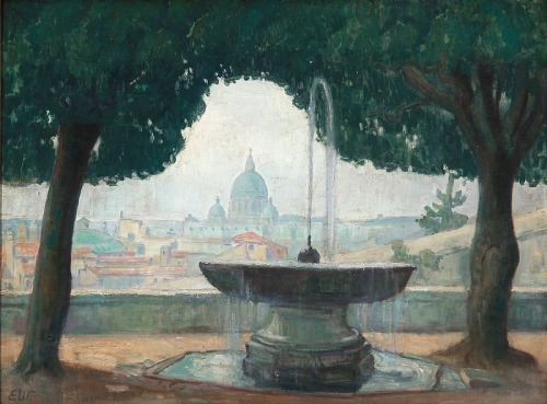 Views of Rome -  Einar Wegener, 1910Danish, 1882-1931Oil on canvas