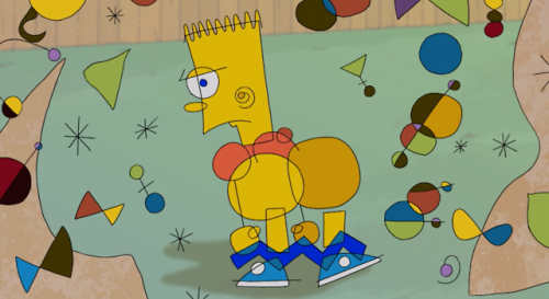 Bart as a Joan Miró painting 