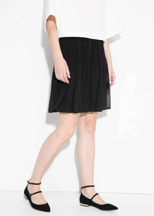 Pleated chiffon skirt