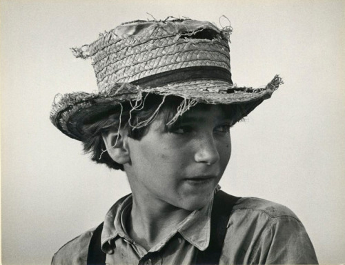joeinct: Old Order Amish Boy with Tattered Homemade Straw Hat, Photo by George Tice, 1965