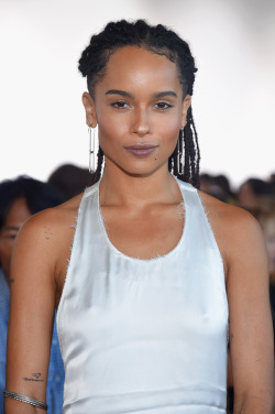 celebritiesofcolor:  Zoe Kravitz attends the Calvin Klein Collection Spring 2016 fashion show during New York Fashion Week: The Shows at Spring Studios on September 17, 2015 in New York City.