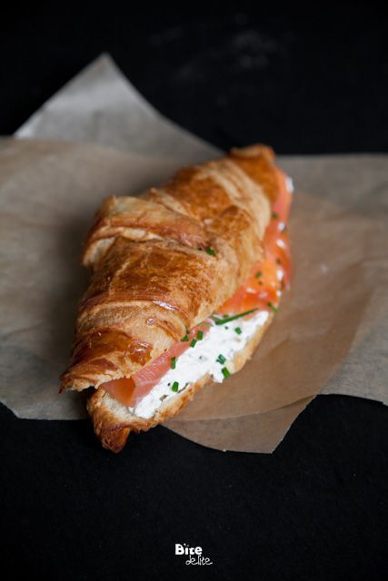 intensefoodcravings:  Croissant with Smoked Salmon and Herbed Cream Cheese | Your