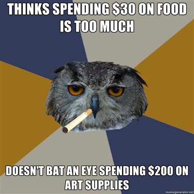 Yeah well, good morning, world, or something Let this Art Student Owl guide me through