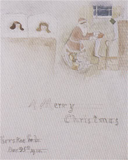 liliesanddaisiesx:A drawing Maria Nikolaevna drew of Christmas, December 25, 1910. I’m guessing that