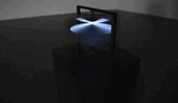 prostheticknowledge:  Full Turn Kinetic art piece by Benjamin Muzzin creates 3D light sculptures using a flat screen monitor spinning at high speeds - video embedded below:   With this project I wanted to explore the notion of the third dimension, with