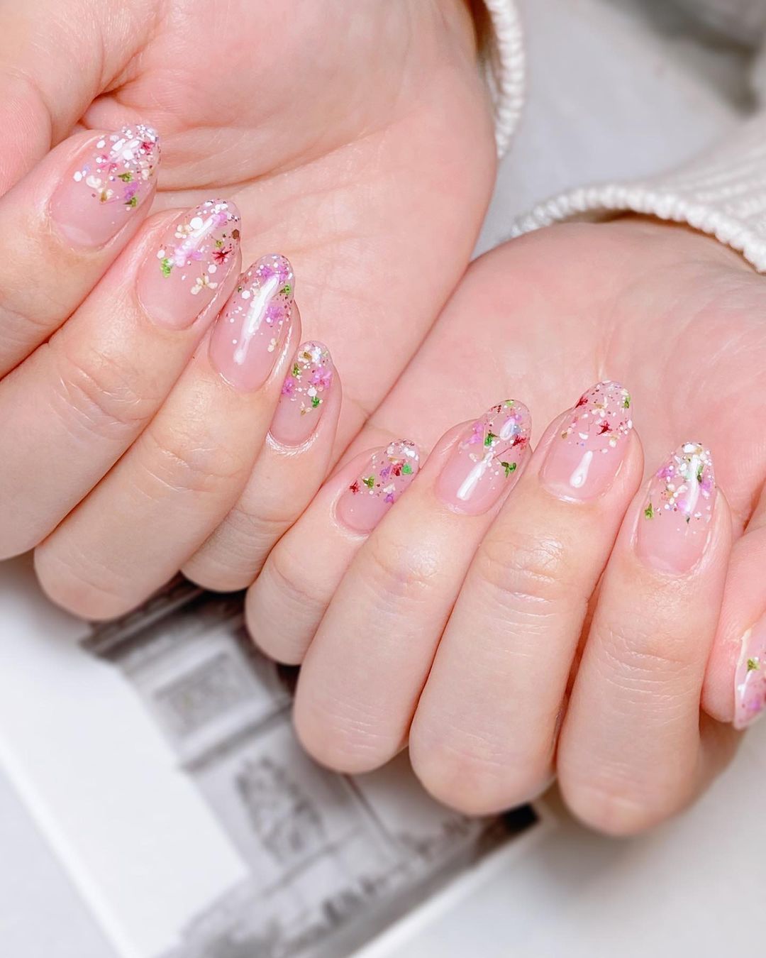 Ring 春先取り 押し花ネイル フラワーネイル 春ネイル21 Ring 春先取り 押し花ネイル フラワーネイル 春ネイル21