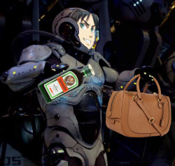 quintuplehorror:  stoatastic:  eren jaeger piloting a jaeger while drinking jaeger and carrying a jaeger bag  [JAEGER INTENSIFIES] 