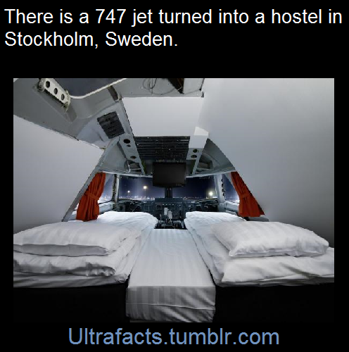 ultrafacts:    Boeing 747 in Stockholm converted into a hostel – If you are looking