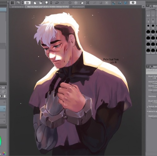 rou-tan-tan:‪Those are Shiro’s dog tags. ‪Tried out some new brushes. ‬