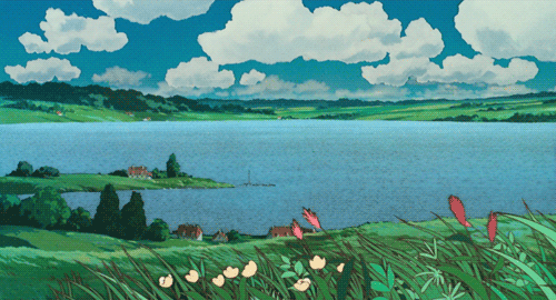 intoomanyfandomsray:  Studio Ghibli Sceneries:My heart: *FUWA FUWA*