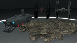  Star Wars: Battlefront Ships Millennium Falcon from Battlefront 1 (two versions) Tie Fighter from Battlefront 2(six skins) Tie Fighter Cockpit from Battlefront 2 Atmospheric Assault Lander from Battlefront 2 (two bodygroups) Jabba&rsquo;s Skiff from