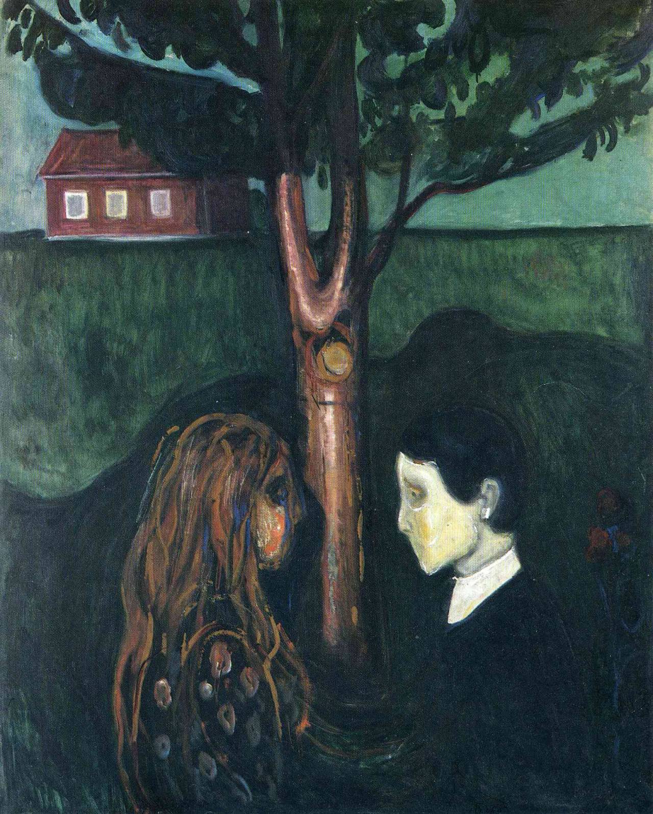 artist-munch:  Eye in Eye by Edvard Munch Size: 136x110 cmMedium: oil on canvas