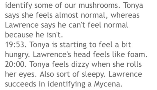 gallusrostromegalus: katy-l-wood:  gryffindorweiwuxian:  snowqueenvictor:   curseworm:  curseworm:  im loving this article written by som mycologists who accidentally got high as fuck on fly agaric   here’s the article   this is absolute gold please