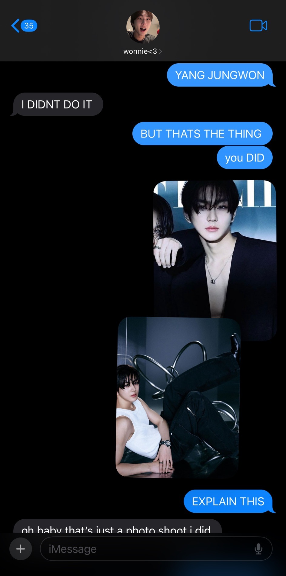 BOYFRIEND TEXTS W/JUNGWON