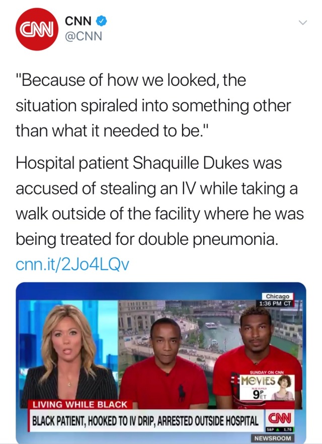 revolutionarykoolaid:       Black Patient Accused of Trying to Steal an IV Machine