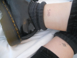 the-m0urning-sun:  sadinsde:  tortury:  stick n pokes on my ankles  ♡when you get lonely think of me only♡  ☽ Trust no one ☾