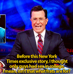 thejackalopegirl:  sometimes I feel like colbert is the only sane person in America