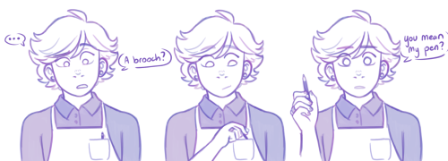 buggachat:Part 5 of my bakery “enemies” au!Look, guys. It’s an adrienette AU. This kind of scene is 