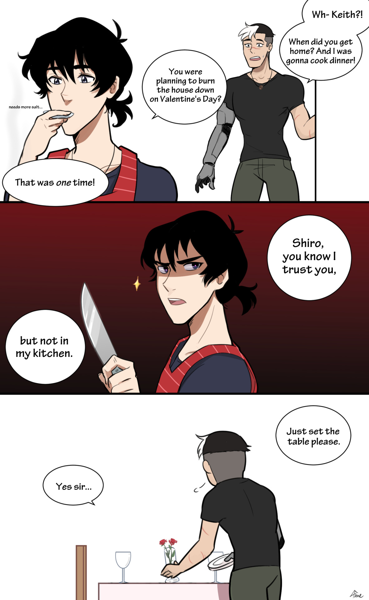 amegafuru: for the sheith valentines exchange on twitter! domestic AU for @kriitikaloaf