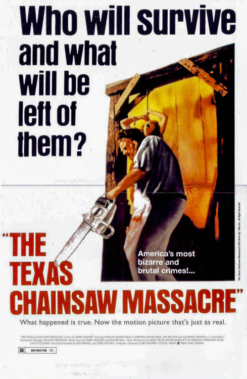 hrbloodengutz12: On October 1, 1974, Tobe Hooper’s The Texas Chainsaw Massacre was released!