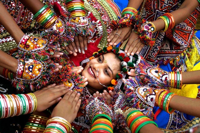 Traditional mexican dancer dress costume