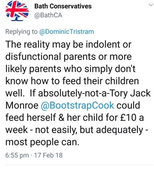 whispywillow: generalelectionmusings: Then the cowardly nasty party deleted their tweet. Jack Monroe
