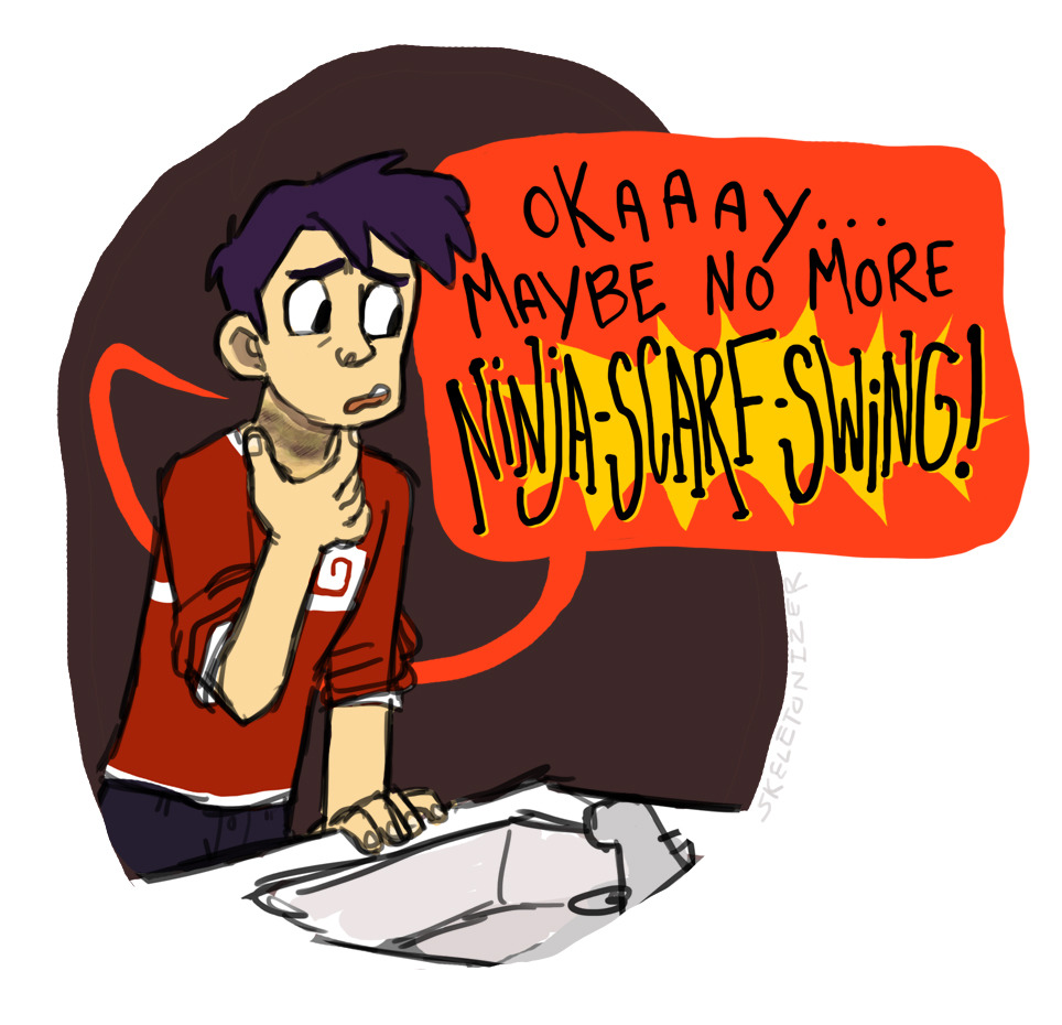 skeletonizer:  this kids gonna strangle himself one day 