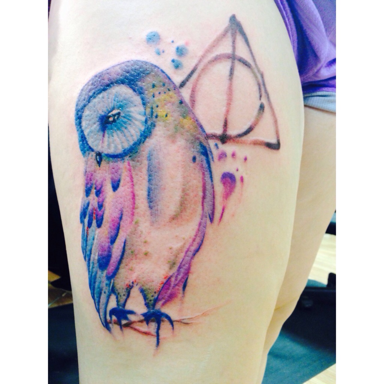 TATTOOSORG  Harry Potter inspired watercolor owl tattoo Submit