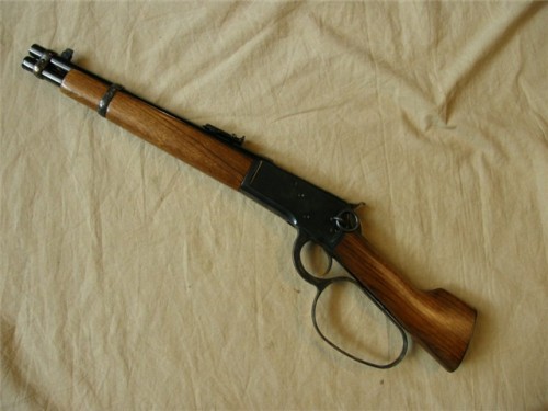 gunrunnerhell:  Mare’s LegLever-action handgun that’s basically a shortened, stock-less version of a full size lever action rifle. They are more of a novelty since they’re awkward to shoot. Available in almost any caliber a lever action comes in,