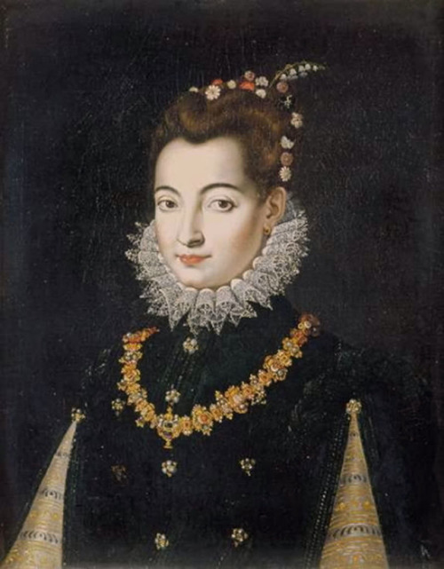 Portrait of Clelia Farnese by Jacopo Zucchi or Santi di Tito, 1570