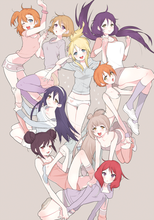 pictolita:  Lovelive! girls- featured in LL anthology ‘Summer Live’, available in Korea 