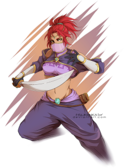 kalakenka:  AT: Deera by Fisukenka Finished art trade with Fuugis~ *insert Gerudo Valley music here*Art © Me Character © Fuugis 