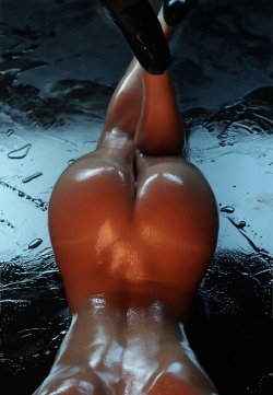 Oh how I love when she gets all oiled up.