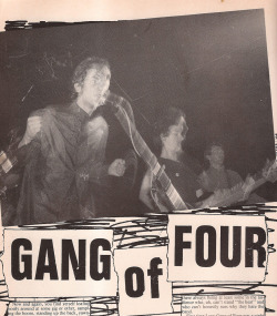 zombiesenelghetto:  Gang of Four, ca 1981
