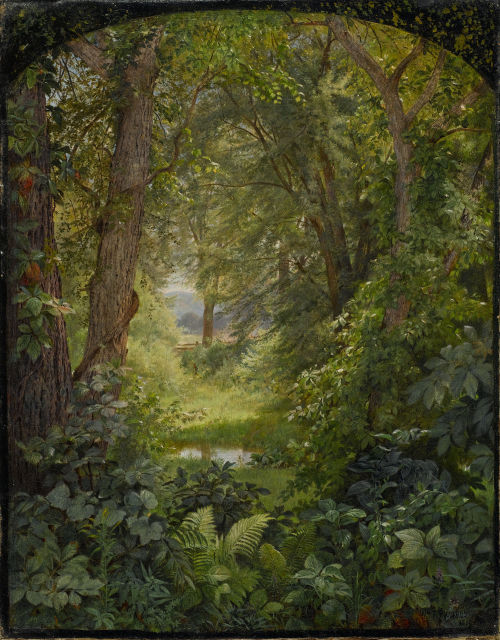 elvenforestworld: Woodland Landscape  William Trost Richards, 1860
