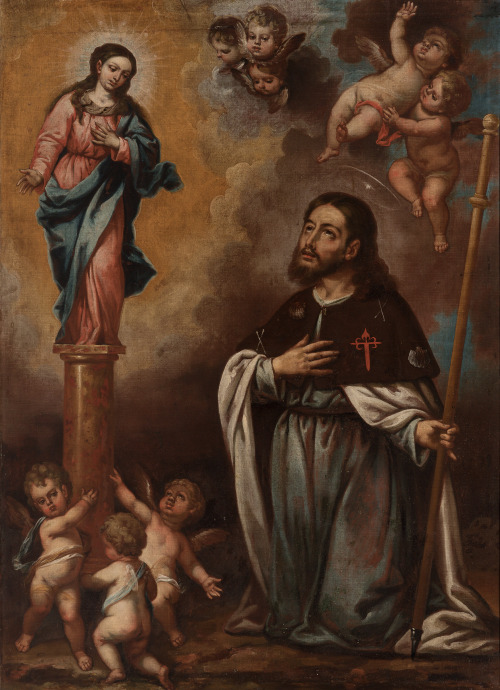 Circle of Alonso Cano The Apparition of the Virgin to Saint James the GreaterPrivate collection (via