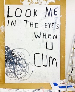 raw-product:Richie Culver - Look Me In The Eyes When U Cum, 2019 - Acrylic on canvas