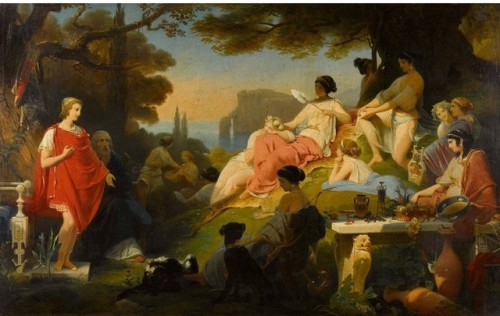 Henri-Frédéric Schopin (1804 - 1880)Telemachus in the kingdom of Kalypso.