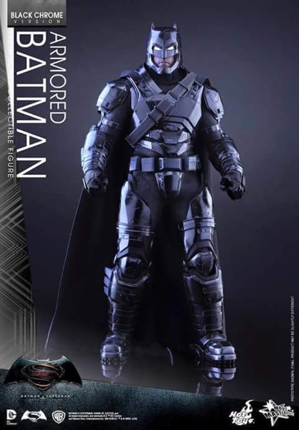 longlivethebat-universe:  Hot Toys Black Chrome Edition Armored Batman 
