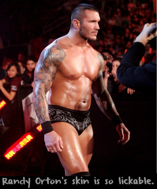 wwewrestlingsexconfessions:  Randy Orton’s skin is so lickable.