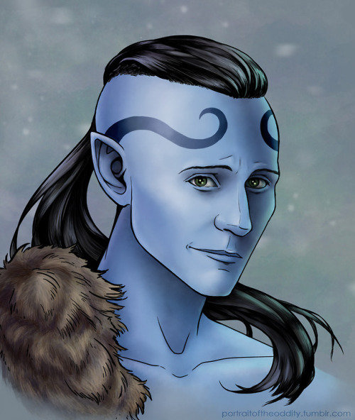 portraitoftheoddity:From tonight’s art stream - comics!Jotun!Loki from What If?: ThorHad fun blendin
